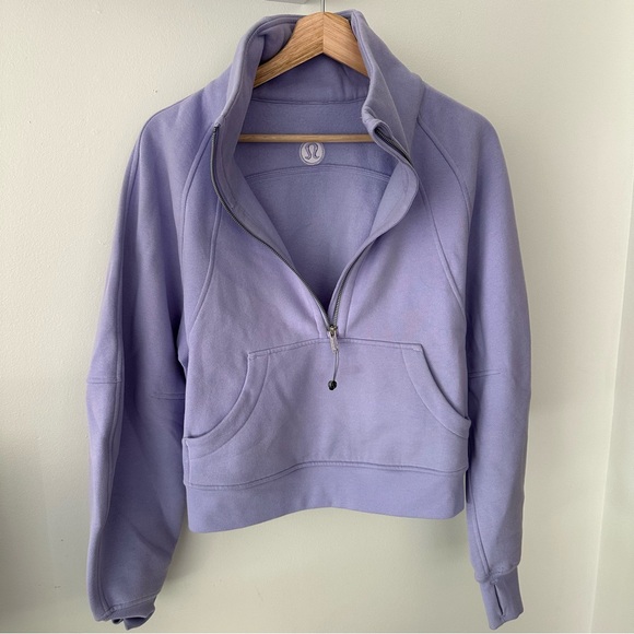 Lululemon Scuba Oversized Funnel Neck Half Zip Lilac Smoke XS/S - Picture 2 of 10